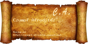 Czumpf Afrodité névjegykártya